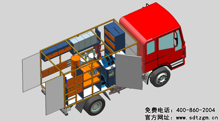 山東田中卡車(chē)養(yǎng)護(hù)搶修服務(wù)車(chē)右側(cè)視圖